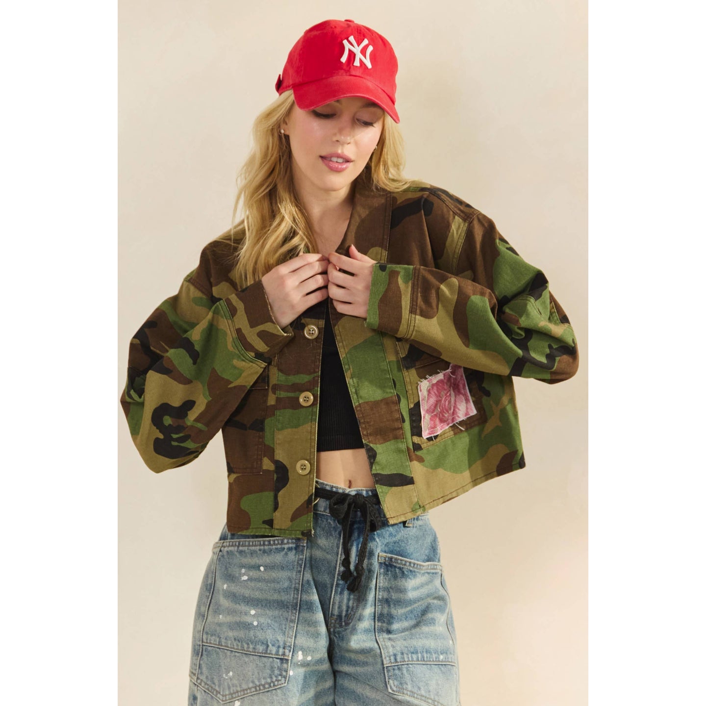Floral Back Camo Jacket (REG)