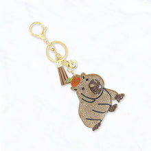Capybara Orange Sparkle Keychain