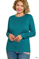 Teal Microfiber Long Sleeve Top (PLUS)