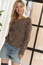 Long Sleeve Leopard Top in Khaki (REG)