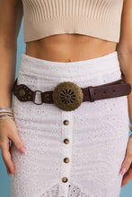 Western Concho Medallion Belt