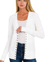 Ready to Go Snap Cardigan in Off White (REG)