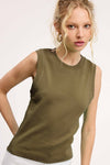 Basic Ribbed Sleeveless Top (REG)