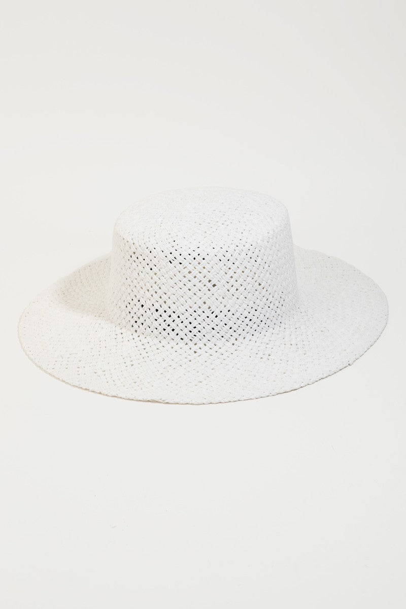 White Straw Sun Hat
