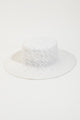 White Straw Sun Hat