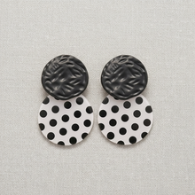 Retro Acrylic Polka Dot Earrings