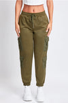 Nylon Pocket Jogger Pants in Olive (REG)