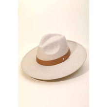Leather Strap Felt Fedora Hat