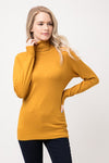 The Mustard Turtleneck Pullover Top