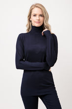 The Navy Turtleneck Pullover Top