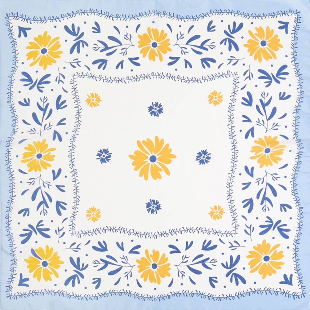 Floral Framed Fashion Scarf