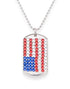 USA Flag Tag Necklace