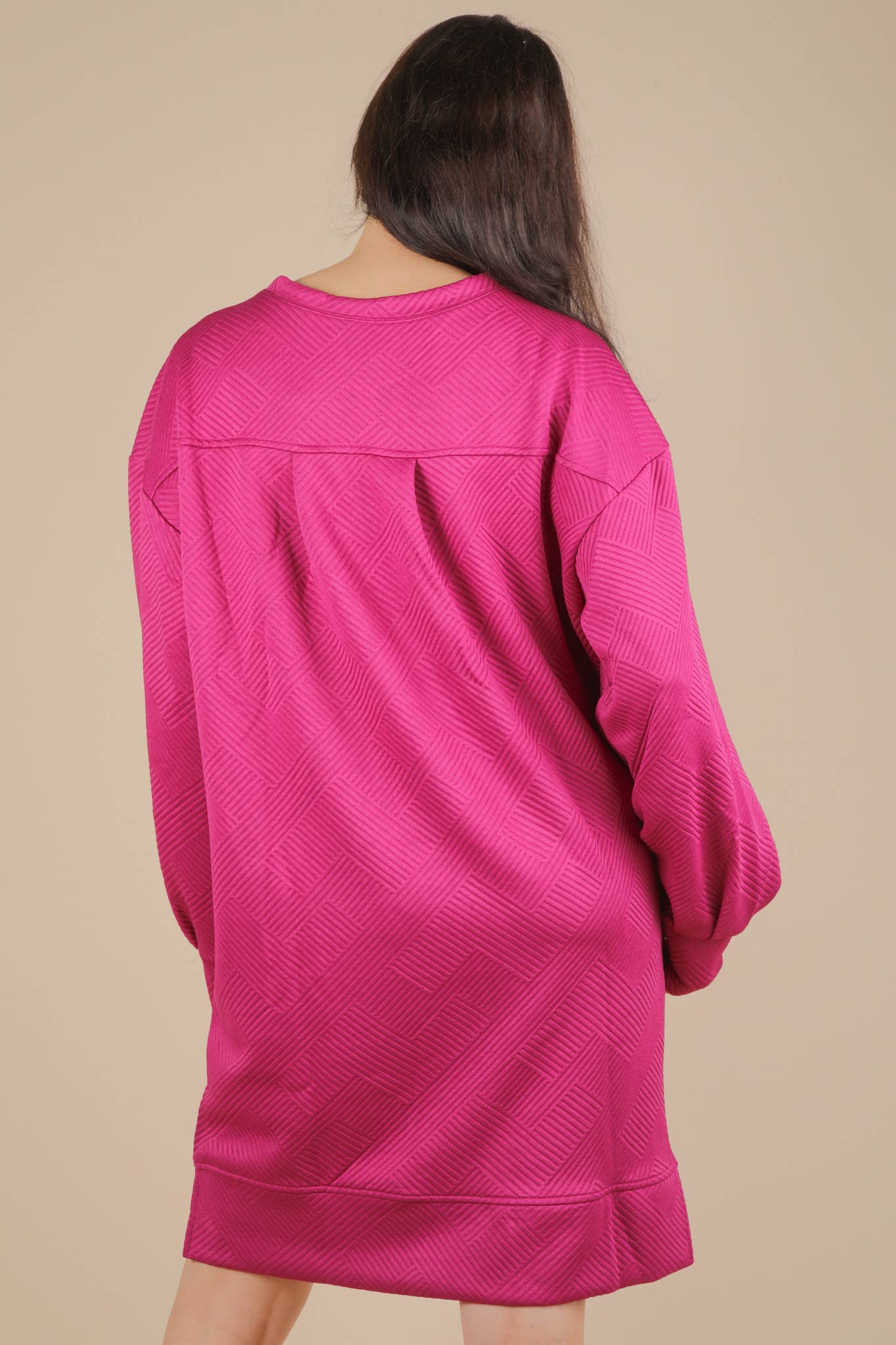 Magenta Mini Sweatshirt Dress (REG)