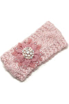 Knitted Headwrap with Bling Flower