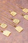 The Rectangle Initial Pendant Necklace