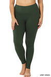 Time To Relax Army Green Leggings