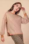 Ava Knit Top in Mocha (PLUS)