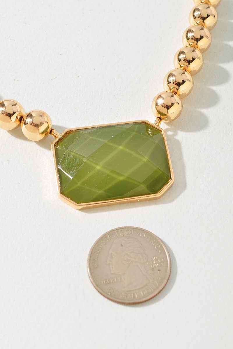 Epoxy Stone Necklace