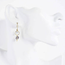 2 Tier Gold Dipped CZ Ring Earrings
