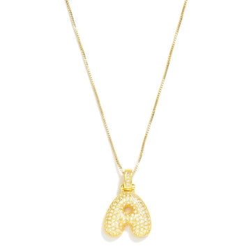 Bubble Bling Initial Necklace