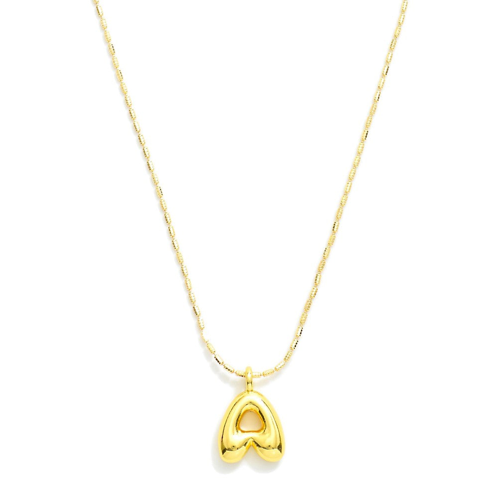 Bubble Balloon Initial Necklace