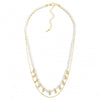 Gold and Pearl Layer Necklace