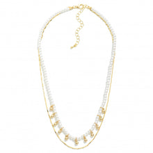 Gold and Pearl Layer Necklace