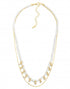 Gold and Pearl Layer Necklace
