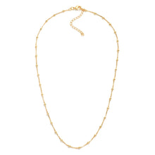 18K Box Chain and Circle Station Necklace