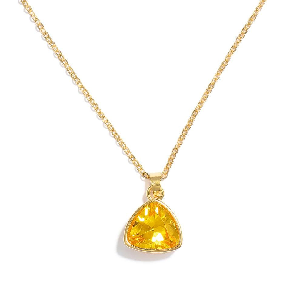 Triangle Gem Necklace