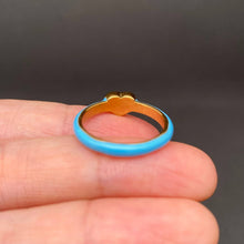 18K Stainless Steel Enamel Heart Ring