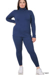 Stay Comfy Top and Legging Set in LT Navy (REG/PLUS)