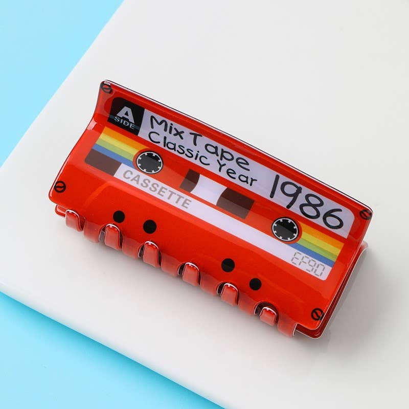 Retro Cassette Tape Claw Clip