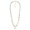 Layer Chain Link and Stone Necklace