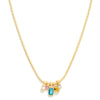 Rhinestone Charm Snake Necklace