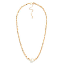 Geo Beaded Pearl Necklace