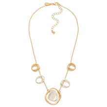 Hammered Ring Station Necklace