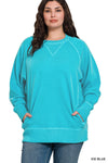 Stay The Night Pullover in Ice Blue (PLUS)