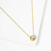 Single CZ Circle Necklace