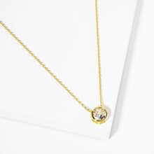 Single CZ Circle Necklace