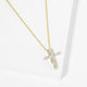 Simple CZ Cross Necklace