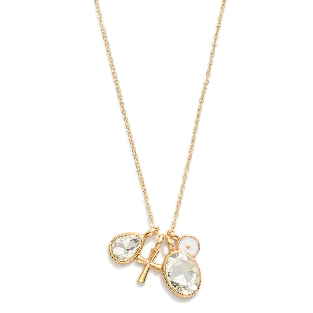 Cross and Gem Necklace