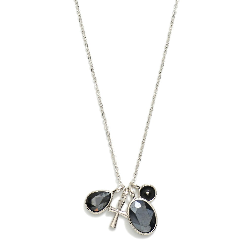 Cross and Gem Necklace
