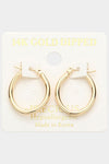 The Oval Hoop Gold Earrings