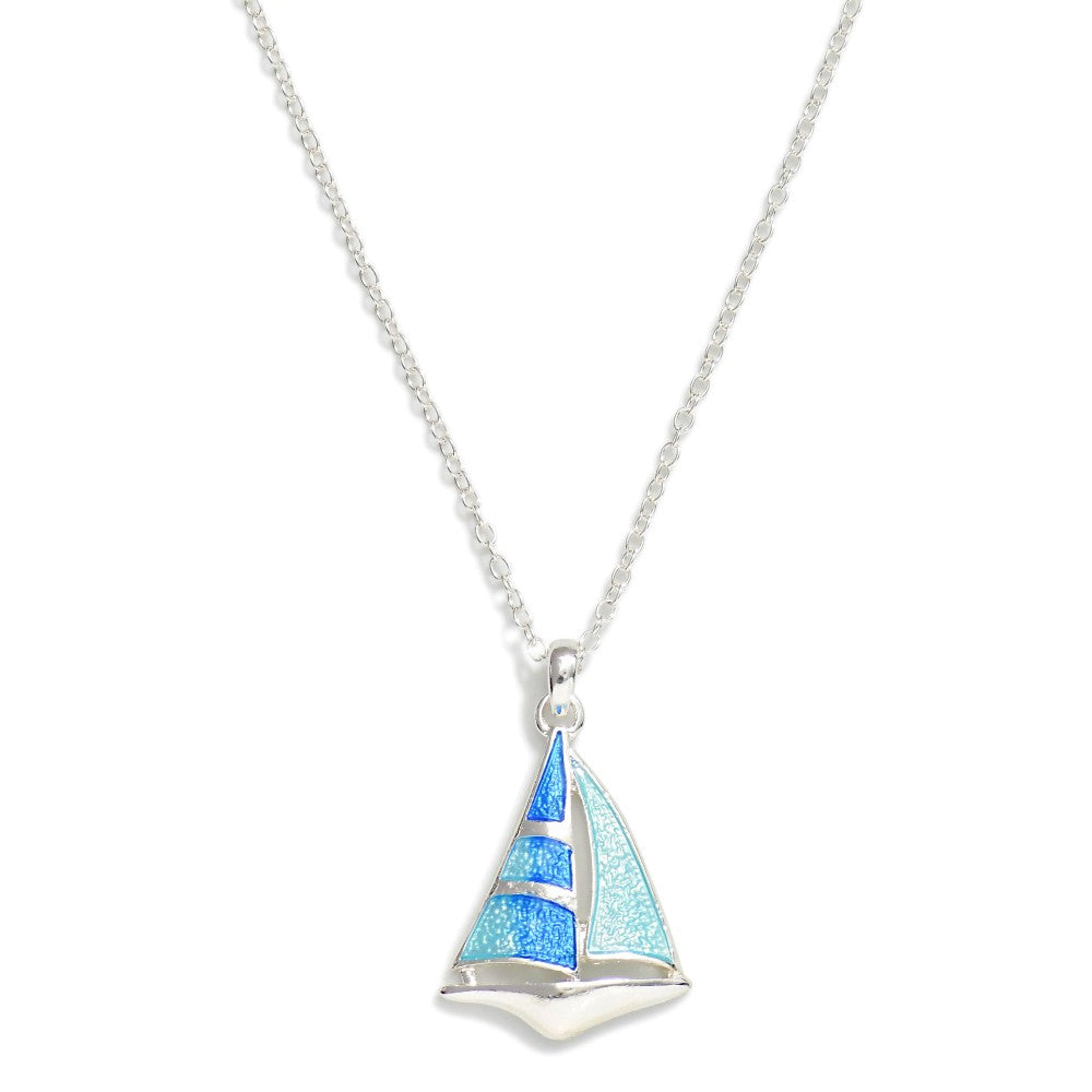 Acetate Sailboat Necklace