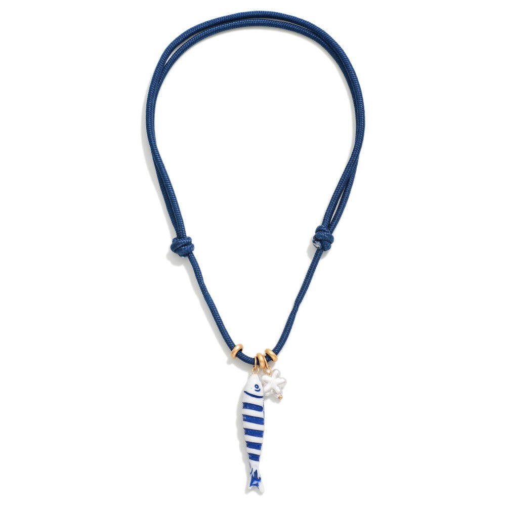 Adjustable Rope Fish Necklace