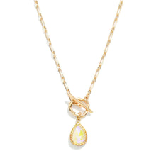 Resin Teardrop Toggle Necklace