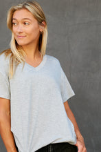 The Heather Grey Soft Touched Basic V-Neck Top