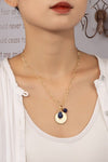 The Navy Hammered Coin Necklace