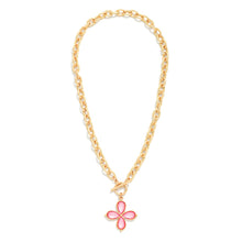 Acetate Flower Toggle Necklace